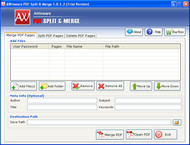 AWinware PDF Split & Merge screenshot